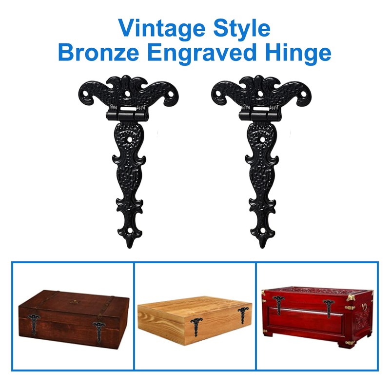 INCREWAY 6pcs Classic Decorative T Hinges, 3.2 inch Heavy Duty