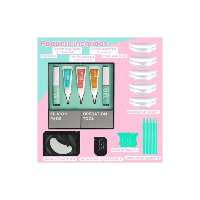 Kit Lash Lifting Pestañas Rizado Suerdebae Para Belleza