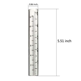 TBWHL 2pcs 5" Capacity Rain Gauge Glass Replacement Tube for Yard Garden Outdoor Home