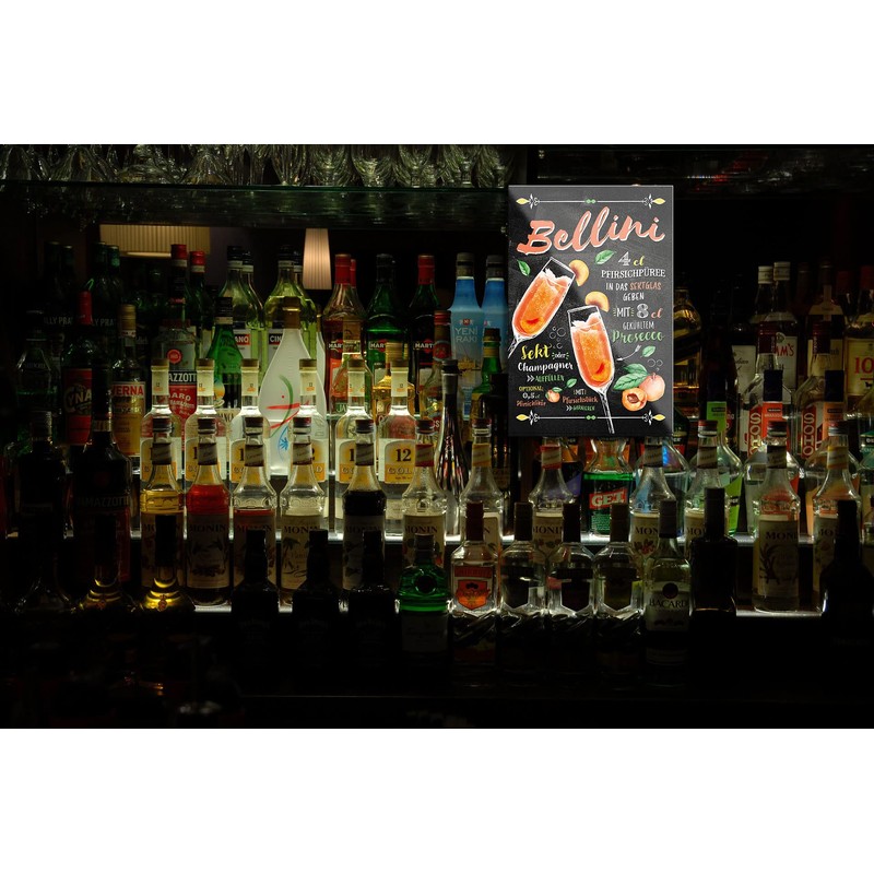 schilderkreis24 Bellini Cocktail Recipe Magnet Alcohol Spirits Decoration Fridge Magnet