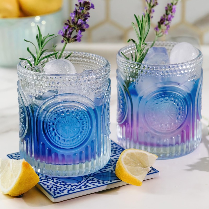 Kate Aspen 24PCS 10 oz. Ribbed Retro Arch Floral Clear