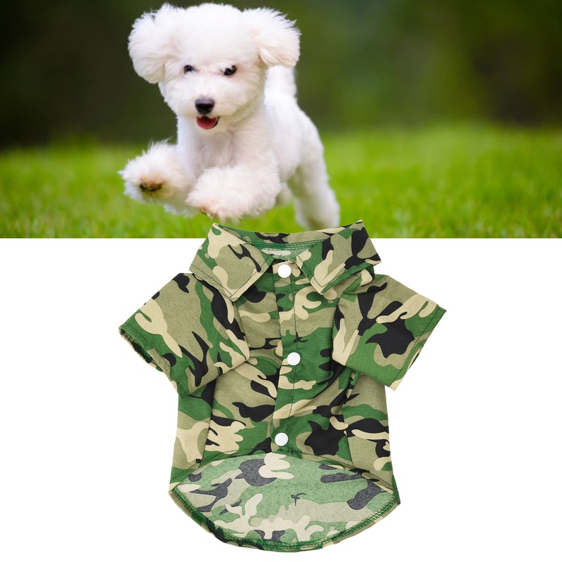 Dog Shirts Summer Stylish Camouflage Breathable Cool Pet Summer T