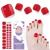 Semi Cured Gel Nail Strips,32 Pcs Toe Nail Stickers Full