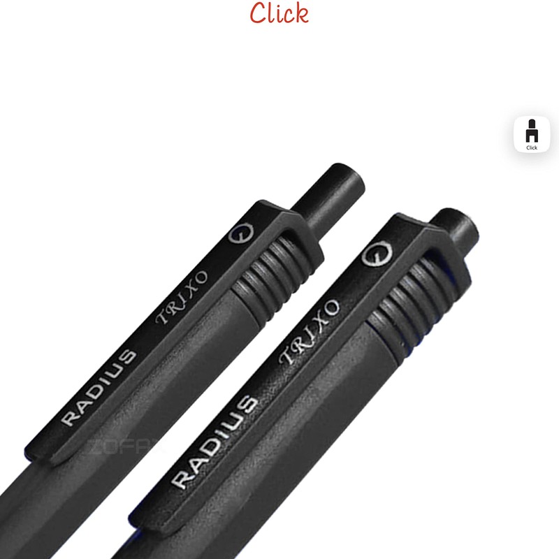 TriadRT Retractable Ballpoint Pens, BLACK, Fine Point (0.7mm), Pack of