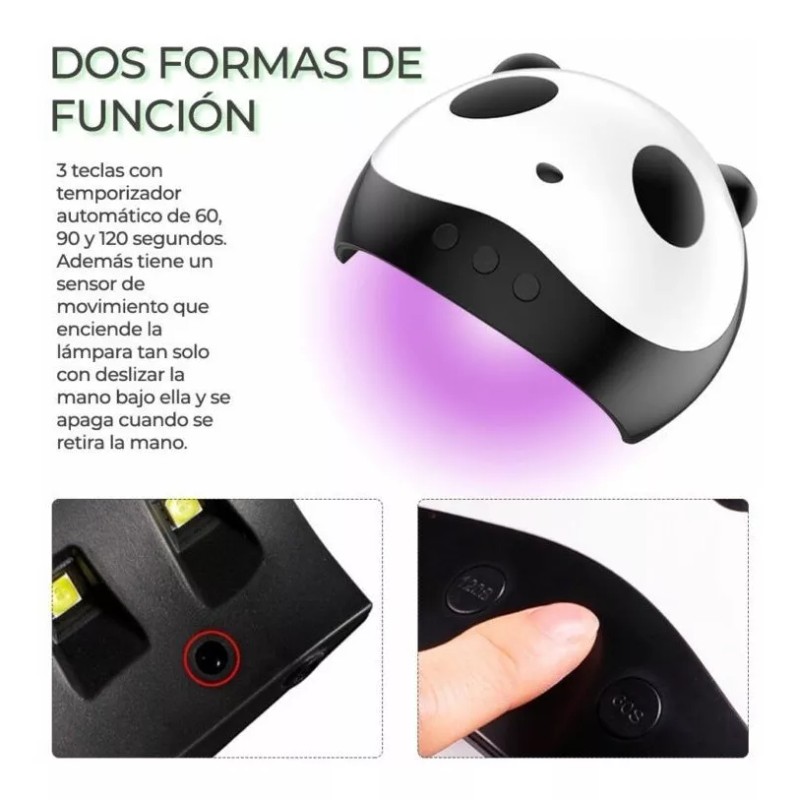 EGTMA Lámpara Secadora De Uñas En Forma De Panda 8