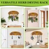 Rustic Herb Drying Rack Hanging,Wooden Tree of Life Dried Herb