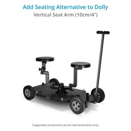 PROAIM Seat Arm Vertical 10cm/4” Compatible with Proaim Turnstile Mount, Round Seat & Doorway Dolly. Aluminium Made Strong & Reliable. with 25mm Connecting Pin (SA-287-00)