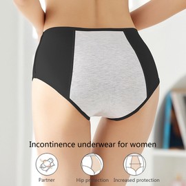 CJSGY Everdries Panties for Women Over 60, Incontinence Underwear for Women, Incontinence Protective Briefs, Plus Size, 8Pcs,Multi Colored,4XL