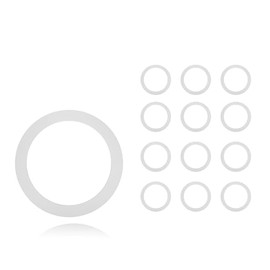 ZYC 12 Pack White Goof Rings for Recessed Light Fixture Downlights Goof Trim Ring, Outer Diameter 7.6-inches, Inner Diameter 5.8-inches, Matte Finish, Flush Mount,GR-194-12P