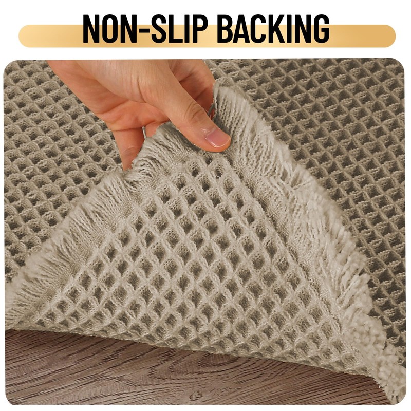 LINGKY Waffle Bath Mat, Non-Slip Bathroom Rug with Non-Slip Backing,