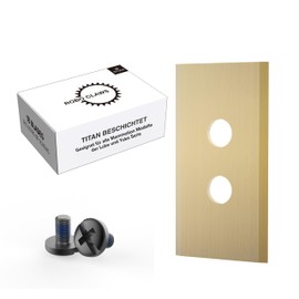 ROBO CLAWS 33 x Titanium Replacement Blades for Mammotion Luba & Yuka Robotic Lawnmower, Includes Screws and Washers, Can Be Used on Both Sides, Robust Titanium Blade, For All Models of the Luba