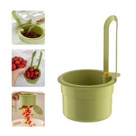 Hanging Sink Drain Basket,Press Automatic Dumping Kitchen Sink Food Waste Catcher,Multifunctional Faucet Hanging Strainer for Kitchen,Easy to Install
