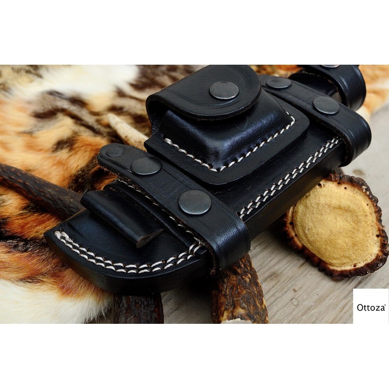 Ottoza TOP Grain Leather Knife Sheaths for Fixed Blade Knives,