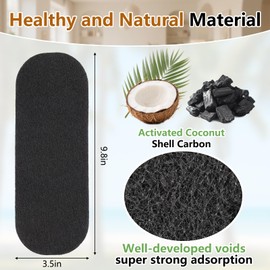 Ceiling Fan Filters,Unscented Activated Coconut Shell Carbon Ceiling Fan Air Filters, Easy-Stick Universal Fit Filters,Bringing Fresher and Cleaner Air,15 Pack