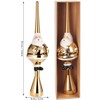 BRUBAKER Christmas Tree Topper Thick Santa - Shiny Christmas Tree