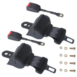 Podoy Golf Cart Seat Belts Kit Universal Retractable for Golf Carts Compatible with E-ZGO TXT&RXV and Club Car DS 42" Seat Belts kit (Set of 2)