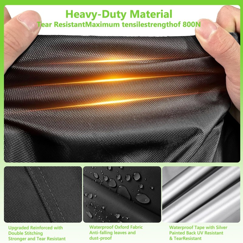 HIGHTQURO Rectangular Pool Cover for Above Ground Pools,Solar Oval Pool