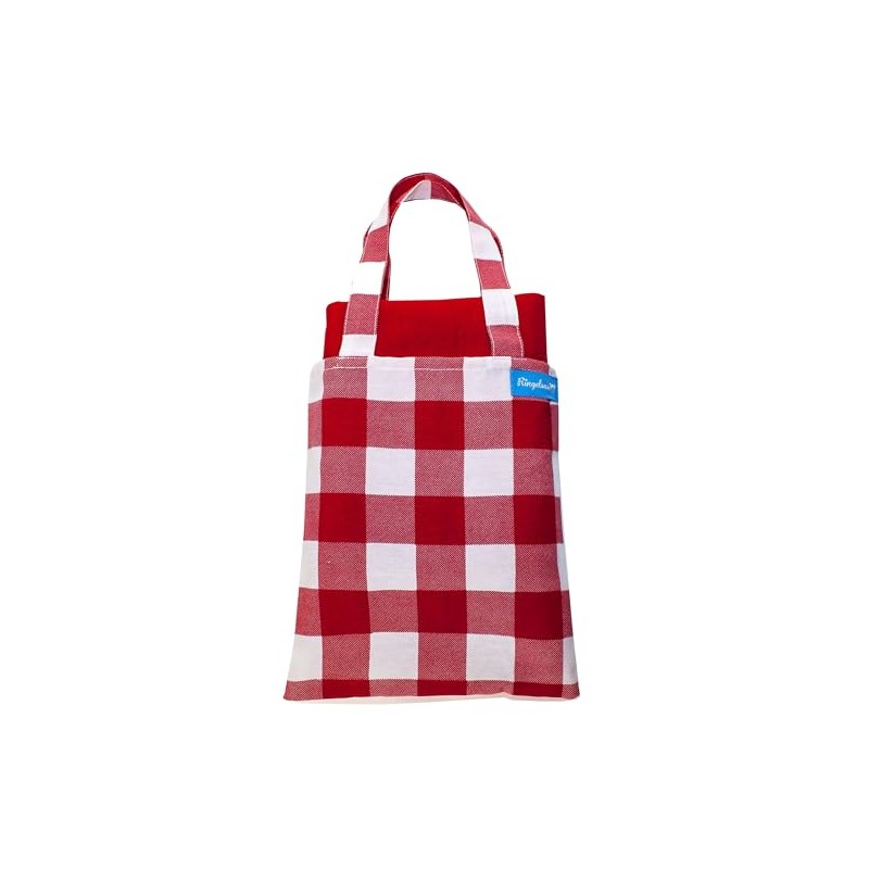 Ringelsuse Plaid retro picnic blanket red white 102 x 132
