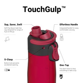 Super Sparrow Tritan Water Bottle, 750 ml, BPA-Free, Ideal Sports Bottle, One-Click Quick Flow TouchGulp Drinking Bottles, Lightweight, Sustainable