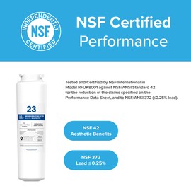 Brio Replacement Refrigerator Filter 3-Pack for Amana®/Maytag® UKF8001, Water & Ice Fridge Filter, Compatible with 8001P, UKF8001AXX, UKF8001AXX-750, UKF8001AXXP, UKF9001, UKF9001AXX, WF50, OWF50, 3PK