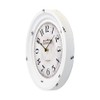 Yosemite Home Decor Circular Iron Wall Clock, White Frame, White