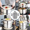 MANO Steamer Pot for Cooking 14.2 inch Steam Pots with