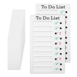 Pack of 2 Checklist Board Task List for Sticking, Board Chore Chart with 10 Dry Erase Paper, To Do List Chart for Children Chart Memo Board, Reusable Memo Board, Task Planner Children