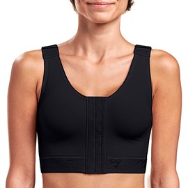 MARENA Flexfit Original Bra – Post Surgery Compression Bra with Full Adjustability, 40 AA/A, Black