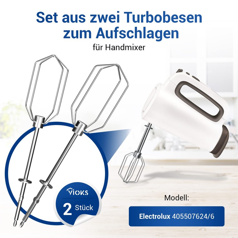 VIOKS Whisk for Hand Mixer Replacement for Electrolux AEG 405507624/6