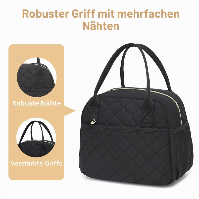 LOIDOU Insulated Lunch Bag, Small Cooler Bag for Office, School,