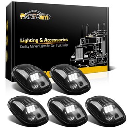 partsam 5 x Cab Remoción Marcador Luz w/Blanco De Humo 9LED Assembly for 2003 – 2016 Dodge Ram 1500 – 5500