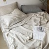 Simple&Opulence Washed Linen Bed Sheet Set Basic Style 4 Pieces