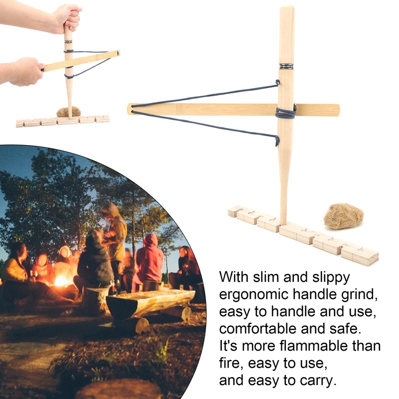 Single Vesion Emergency Gear Props Paulownia Material Outdoor Bow Drill