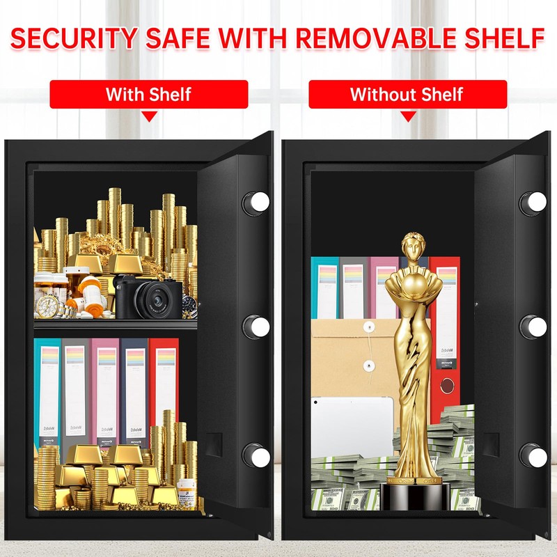 3.4 Cuft Large Safes for Home Use Fire and Water