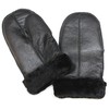 Infinity Unisex Black Soft Thick 100% Sheepskin Mittens M with