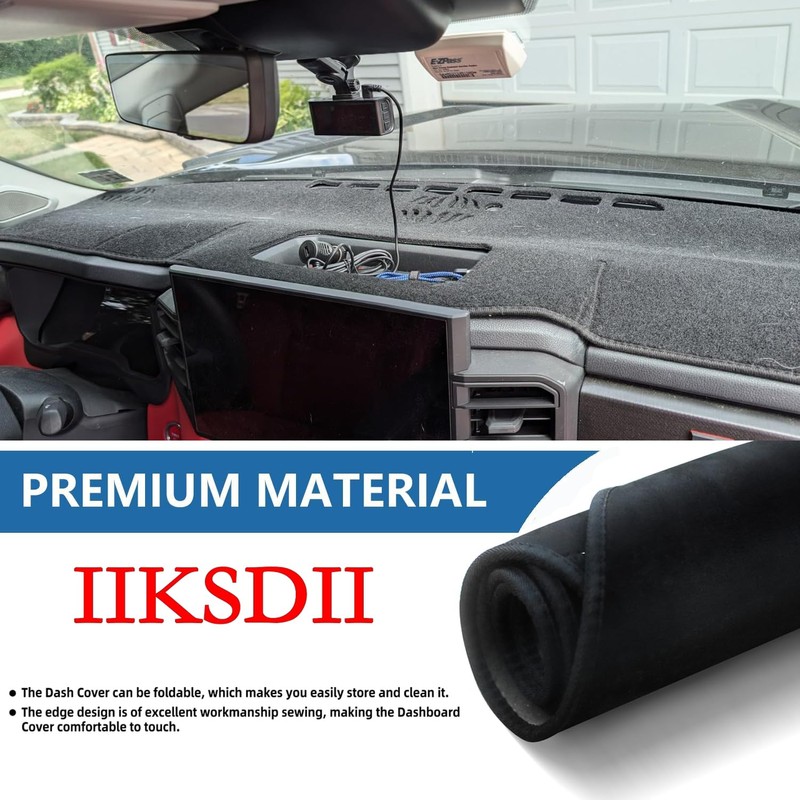 IIKSDII Dashboard Cover Mat for Ni-ssan 2009-2015 Maxima with Cutout