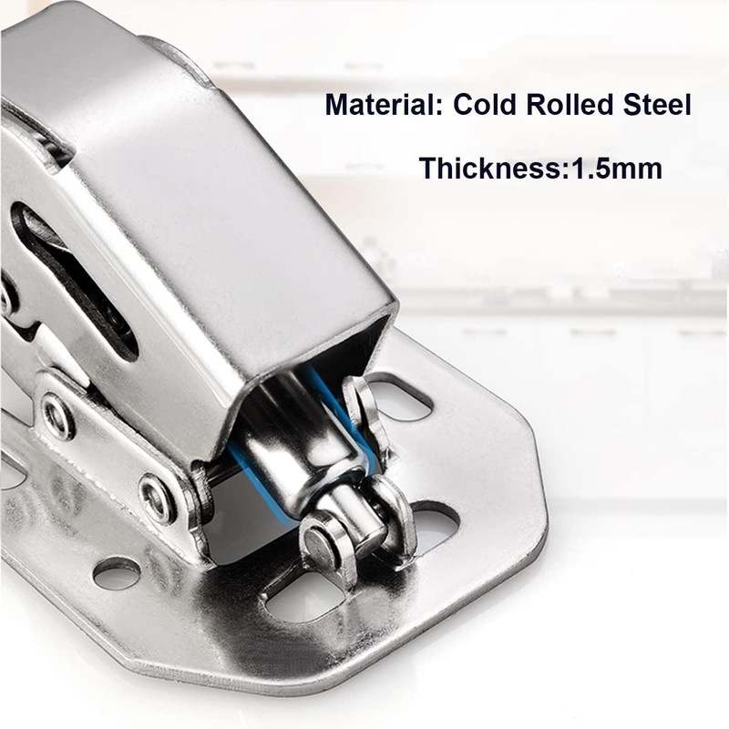 Heavy Duty Soft Close Cabinet Hinges, Stainless Steel Surface Mount,