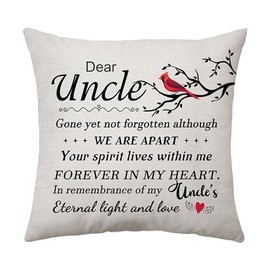 Aconesong Uncle Memorial Sympathy Gift - Bereavement Cushion Cover for Loss of Loved One - Decorative Keepsake Pillow Cover 45 x 45 cm