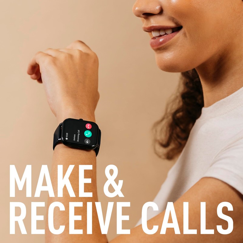 Reflex Active Series 23 Black Strap Fitness Calling Smart Watch