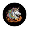 Unicorn Breathing Fire Design in Black