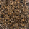 5/8" x 5/8" Marble Tumbled/Polished Mosaic in Emperador Dark