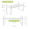 Across-Star Expandable Cabinet Shelf Organizer Rack, Stackable Kitchen Counter Storage