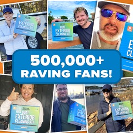 Boat Cleaning Kit, Wash Soap, Foam Gun, Sponge, Microfiber Cloths, Marine Cleaner for Pontoon, Fishing, Bass Boats, RV Supplies, Boating Gifts for Men and Women