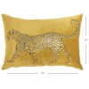 Homeroots Bold Golden Leopard Lumbar Pillow