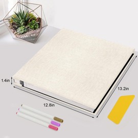 Zesthouse Large 18In Photo Album Self Adhesive 60 Pages, Scrapbook Albums with Sticky Page Holds 10x12 & 8x10 & 5X7 & 4x6 Pictures, DIY Photo Book Ideal Gift for Family Wedding Baby
