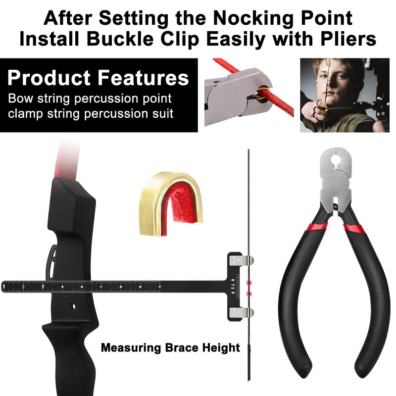 Leikurvo Archery Nocking Points T-Shape Bow Square Ruler Set Bow