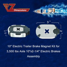 RV MURTS 2 10" Electric Trailer Brake Magnet Kit for 3500 lbs 10" x2-1/4 Electric Brakes Assembly Dexter Type Replacement with Retainer Clips and Coil Springs, Easy Install, RV Spindle Brake Parts.