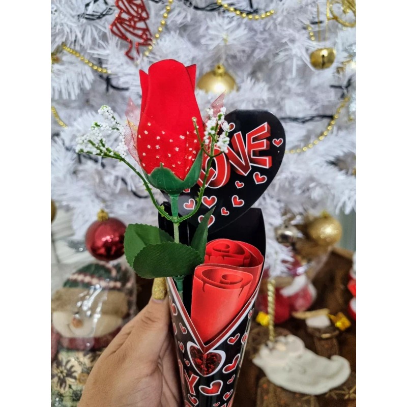 24 Rosas Regalo Novia Amiga Mamá Mayoreo San Valentín +tarje