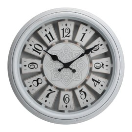 NUOVO Large Wall Clock for Living Room, Retro Wall Clock, Silent and Non-Ticking Arabic Numeral Wall Clock for Indoor and Outdoor Use, Retro Look Clock for Bedroom and Kitchen (14 Inches)