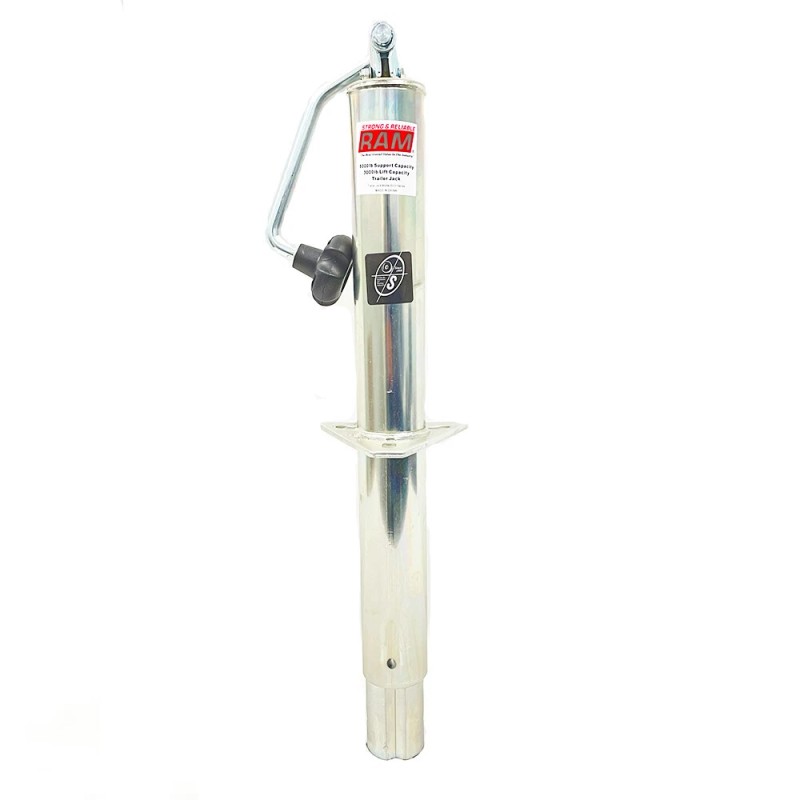 RAM 5,000 lbs Top Wind RAM Zinc A-frame Trailer Jack